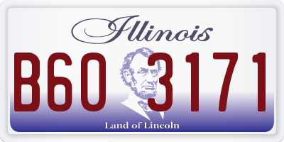 IL license plate B603171