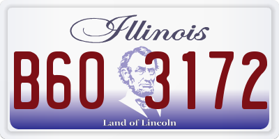 IL license plate B603172