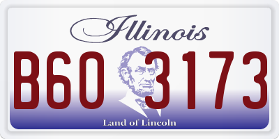 IL license plate B603173