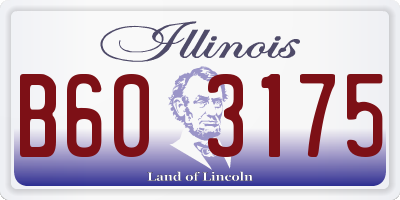 IL license plate B603175