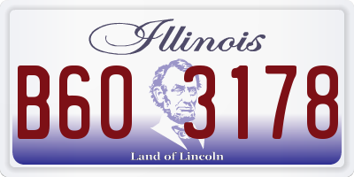 IL license plate B603178