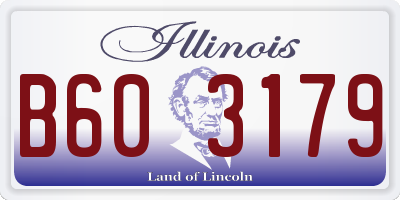 IL license plate B603179