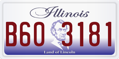 IL license plate B603181