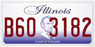 IL license plate B603182