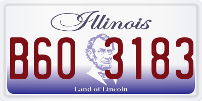 IL license plate B603183