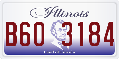 IL license plate B603184