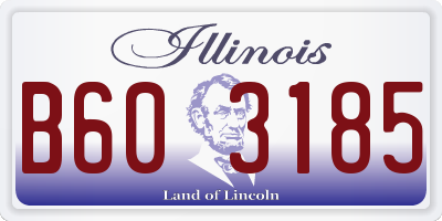 IL license plate B603185