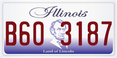 IL license plate B603187