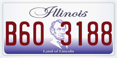 IL license plate B603188