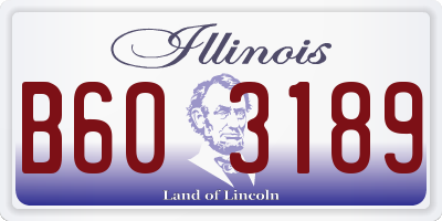 IL license plate B603189