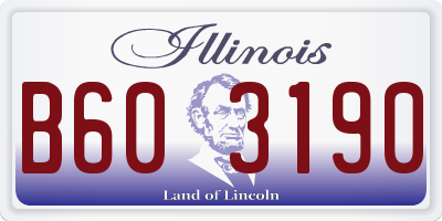 IL license plate B603190