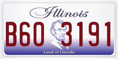 IL license plate B603191