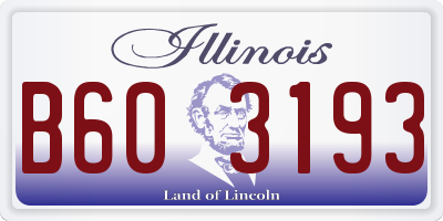 IL license plate B603193