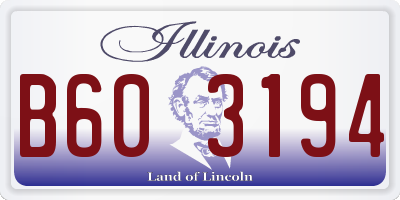 IL license plate B603194