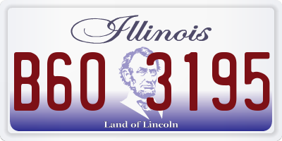 IL license plate B603195