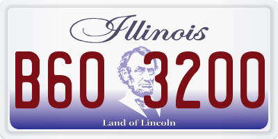 IL license plate B603200