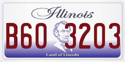 IL license plate B603203