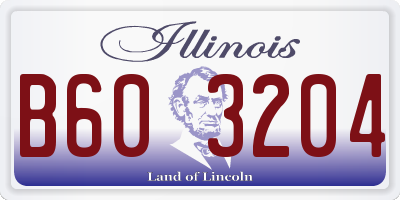 IL license plate B603204