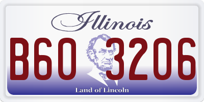 IL license plate B603206