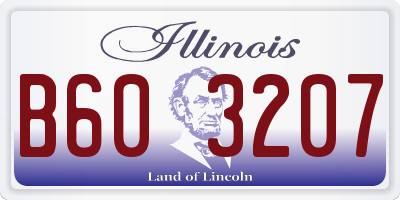 IL license plate B603207