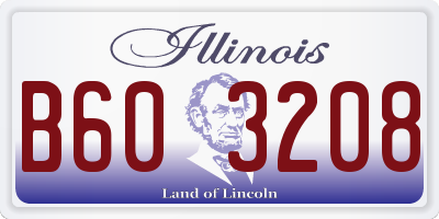 IL license plate B603208
