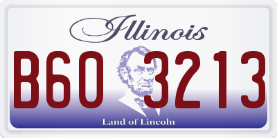 IL license plate B603213