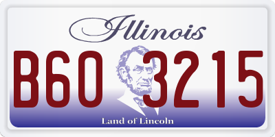 IL license plate B603215