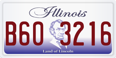 IL license plate B603216
