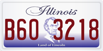 IL license plate B603218