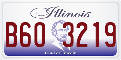 IL license plate B603219