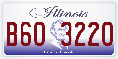 IL license plate B603220