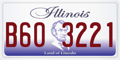 IL license plate B603221