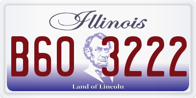 IL license plate B603222