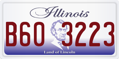 IL license plate B603223