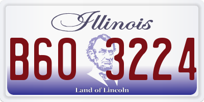 IL license plate B603224