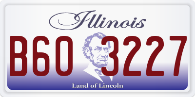 IL license plate B603227
