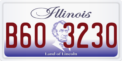 IL license plate B603230