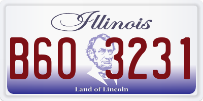 IL license plate B603231