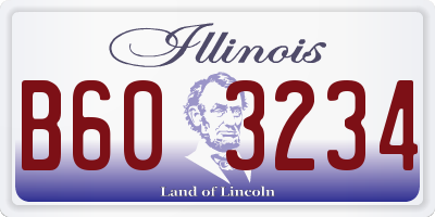 IL license plate B603234