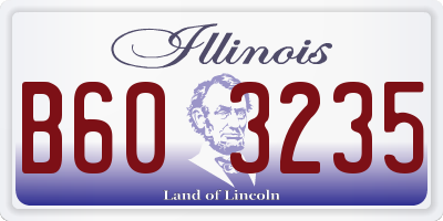 IL license plate B603235