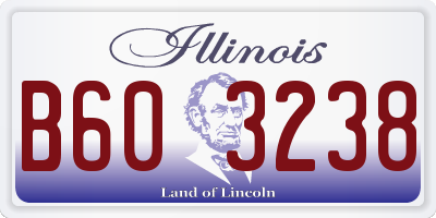 IL license plate B603238
