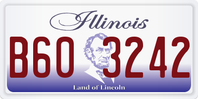 IL license plate B603242