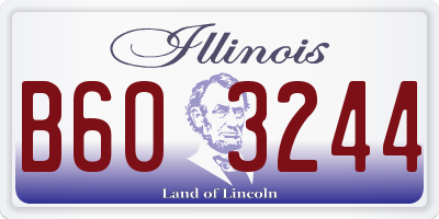 IL license plate B603244