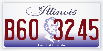IL license plate B603245