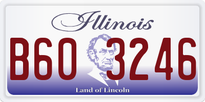 IL license plate B603246