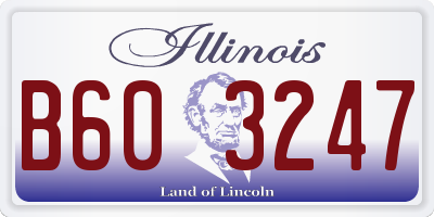 IL license plate B603247