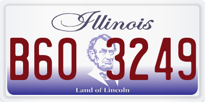 IL license plate B603249