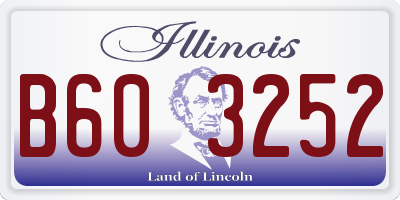 IL license plate B603252