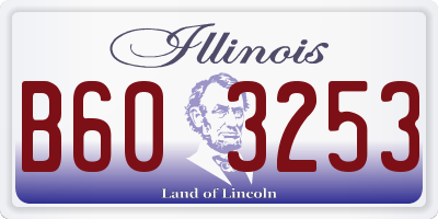 IL license plate B603253