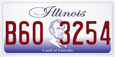 IL license plate B603254